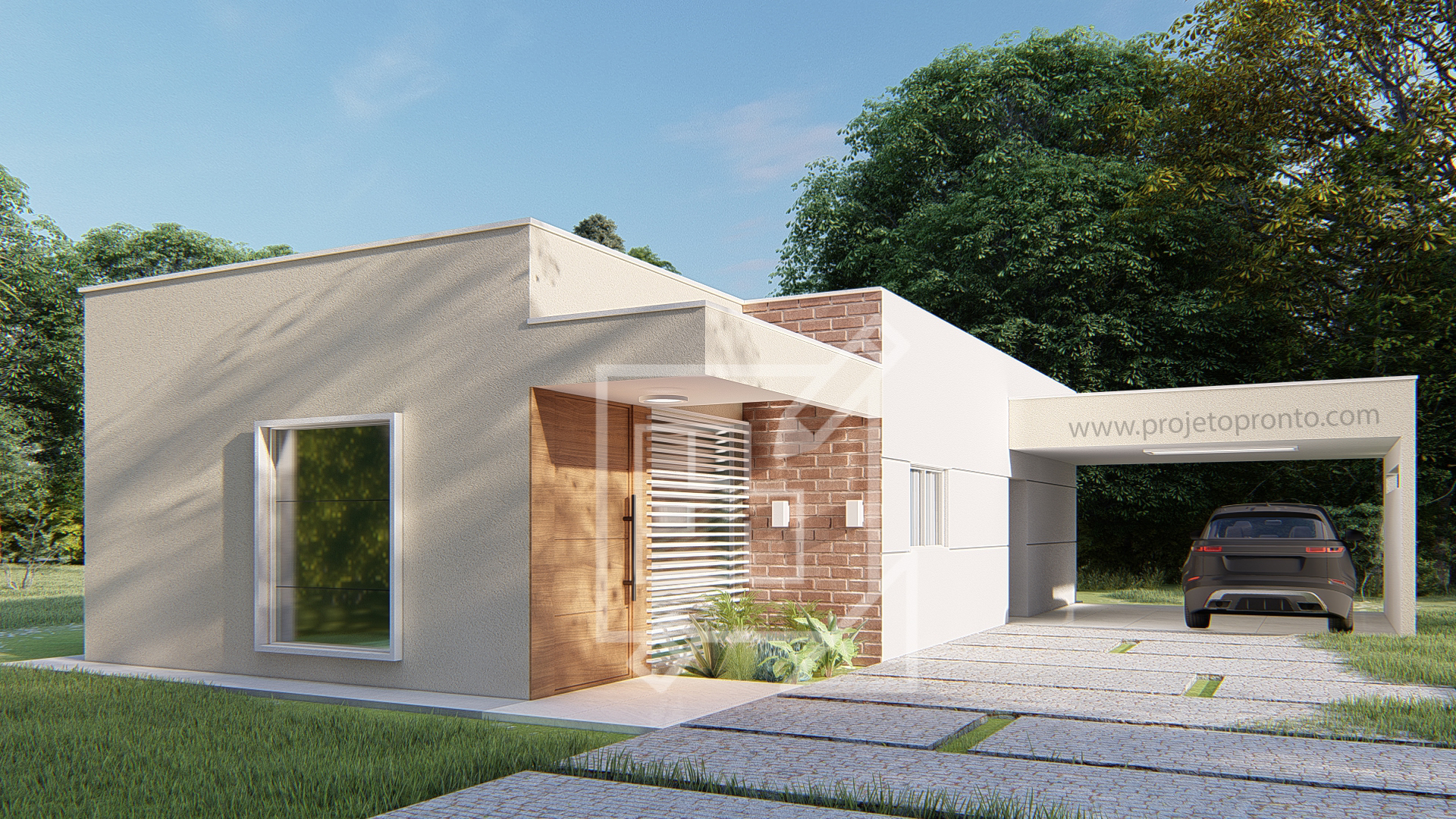 projeto pronto casa moderna