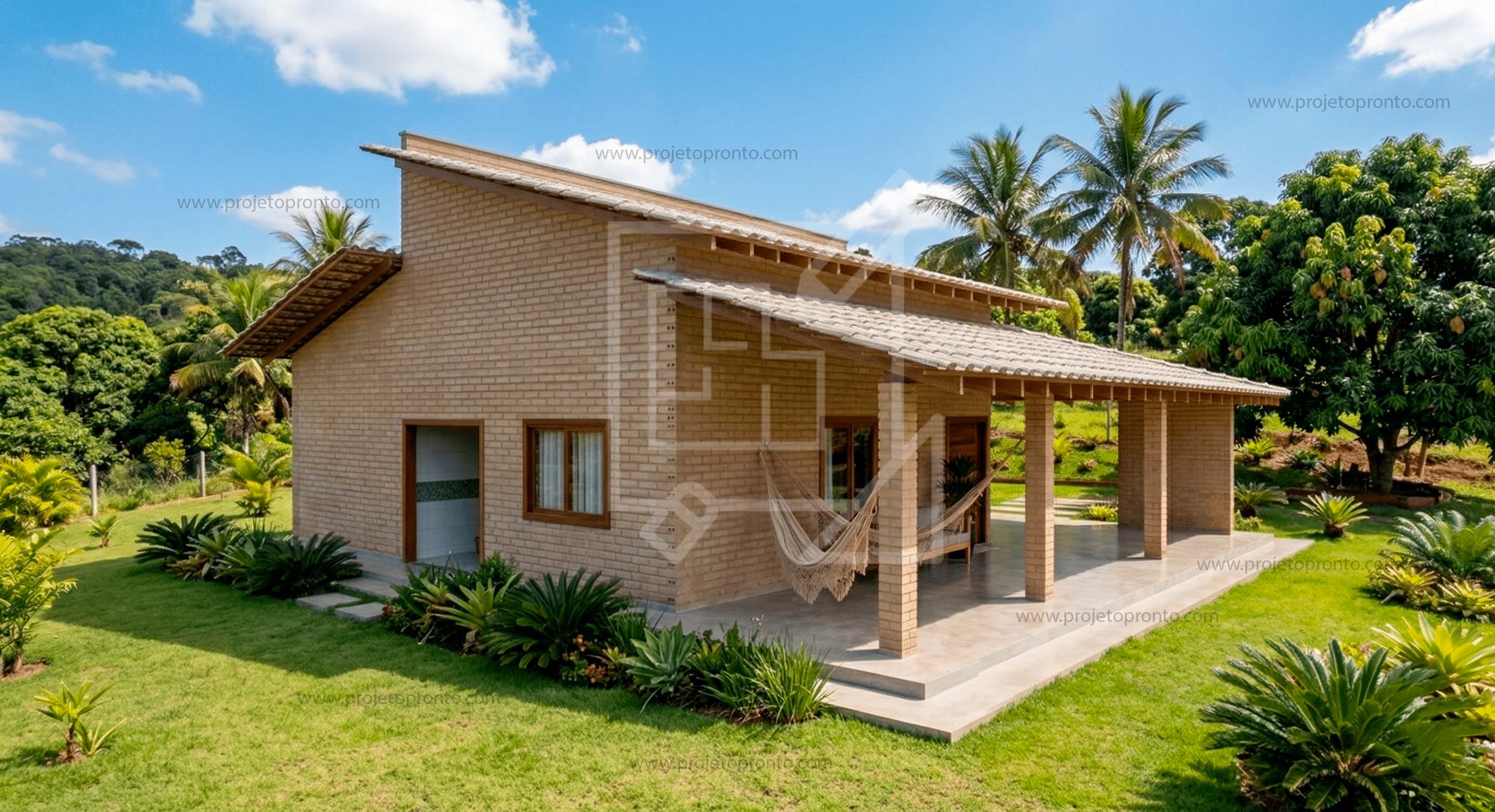 projeto pronto casa de tijolo ecologico