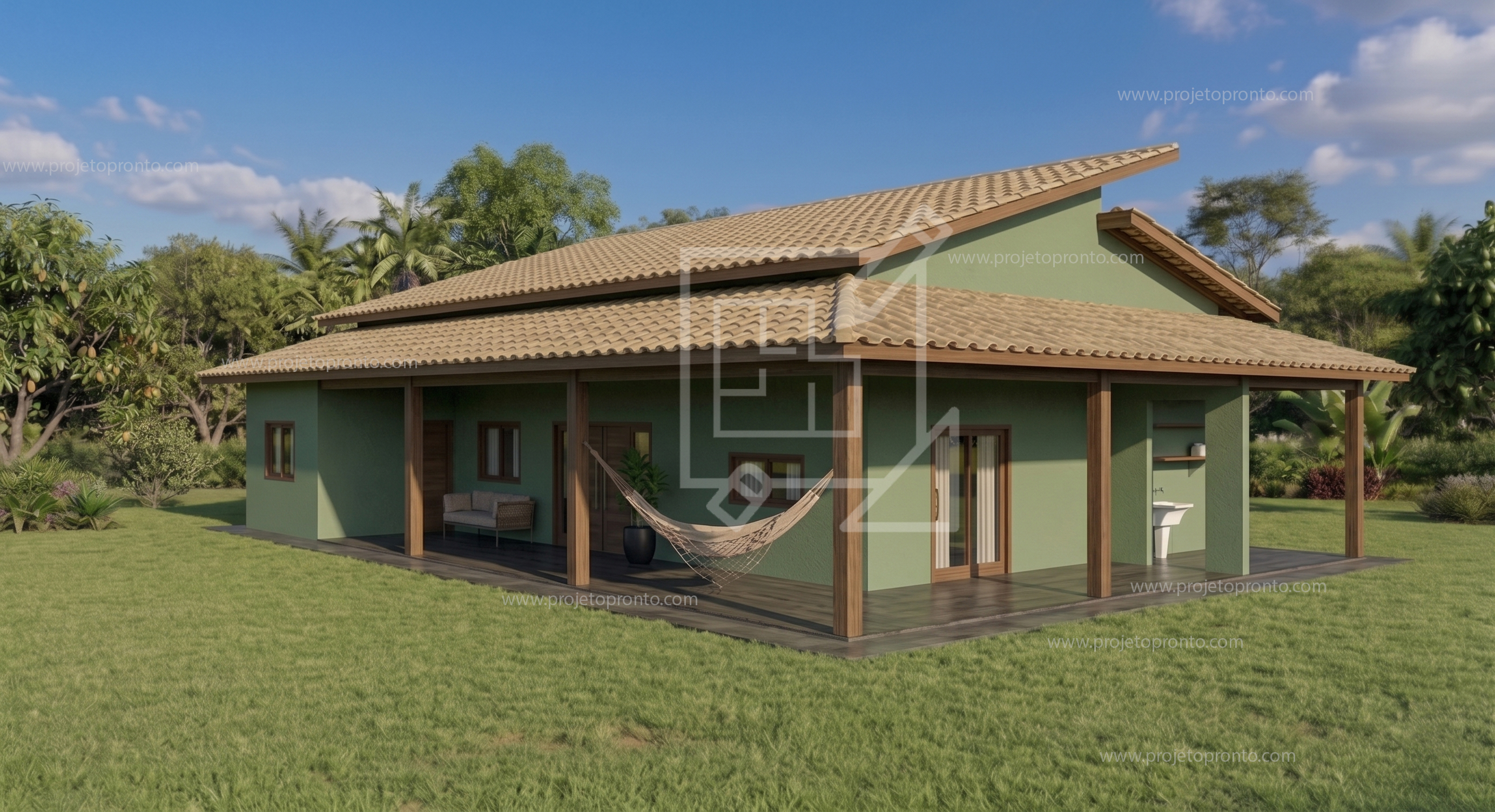 projeto pronto casa de campo