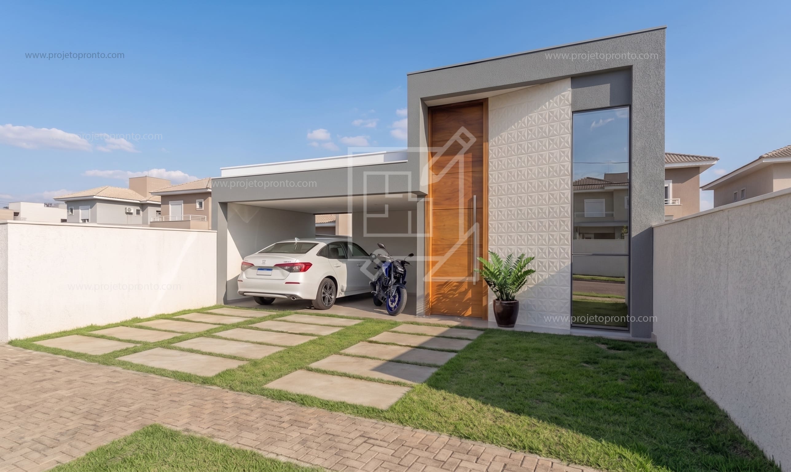planta pronta casa 3 quartos