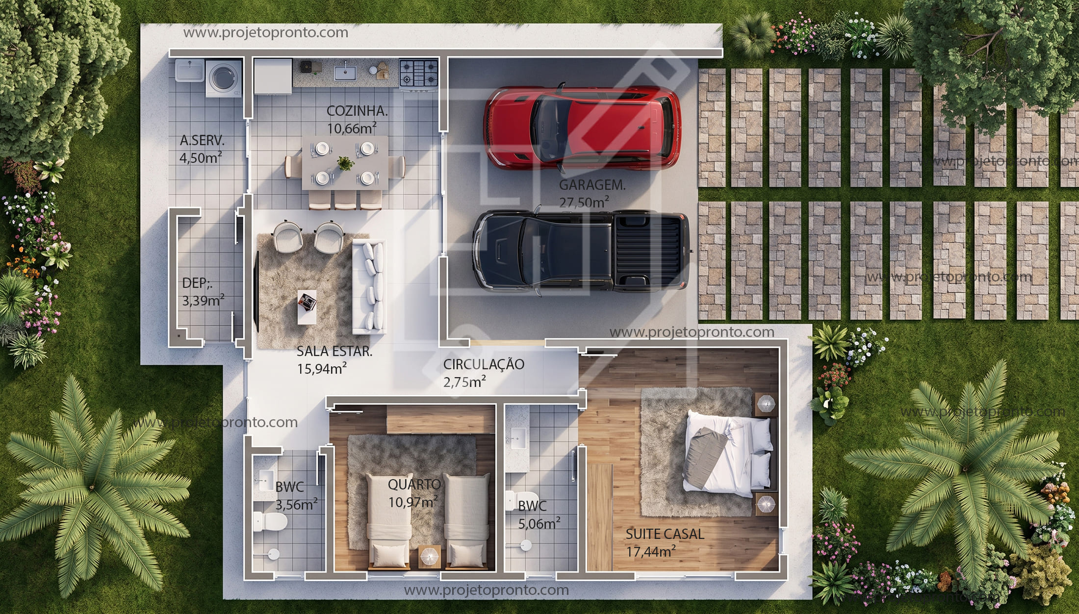 projeto pronto casa de tijolo ecologico