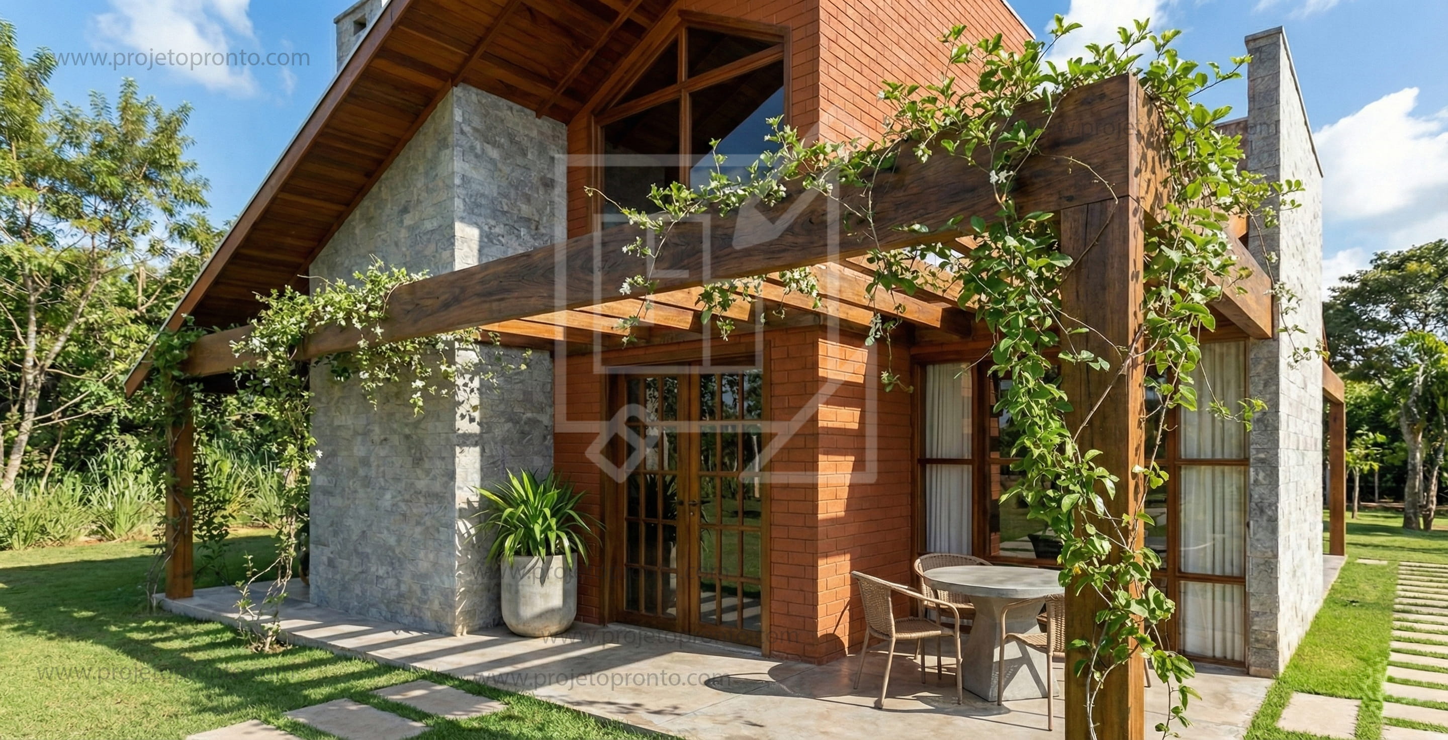 projeto pronto casa de tijolo ecologico