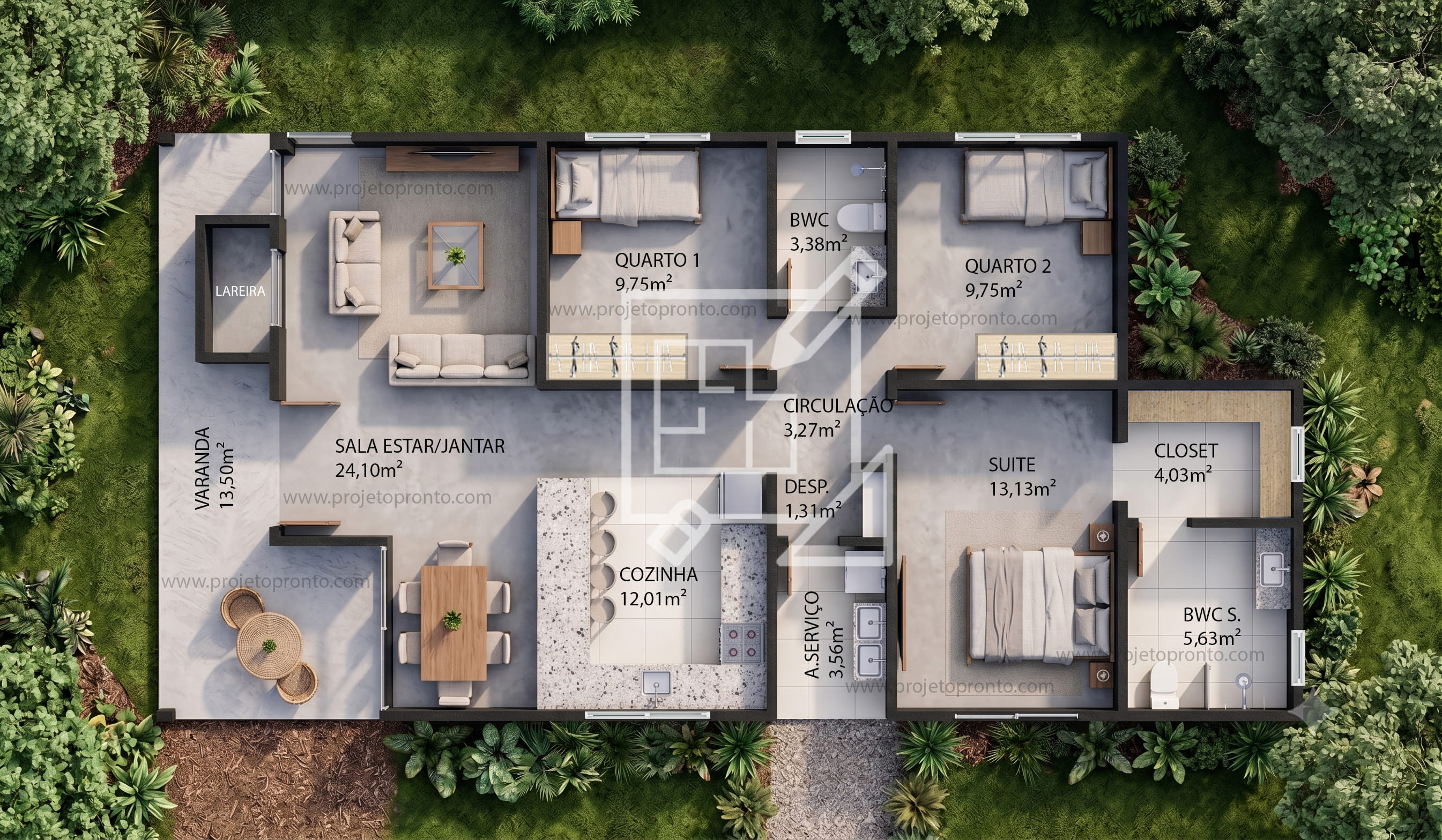 projeto pronto casa de tijolo ecologico