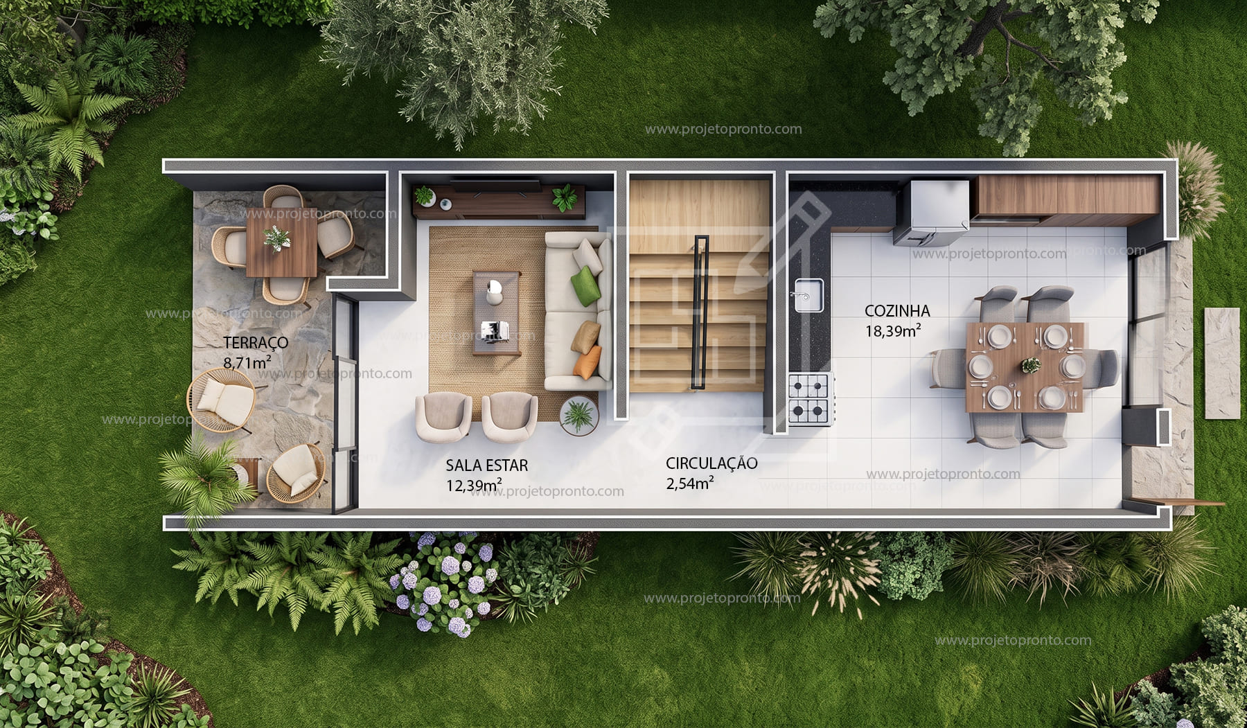 projeto de loft moderno