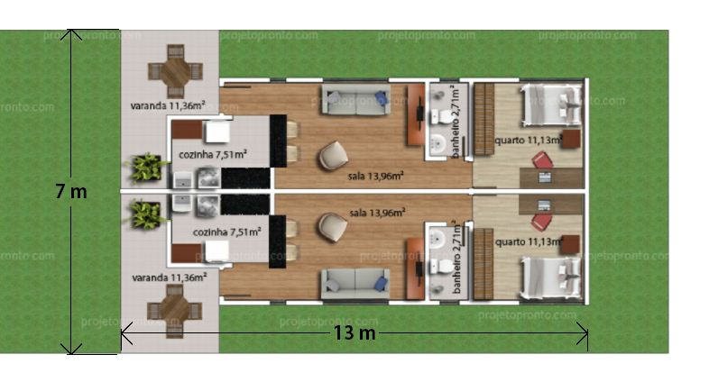 projeto pronto, plantas para construir, projetos de casas