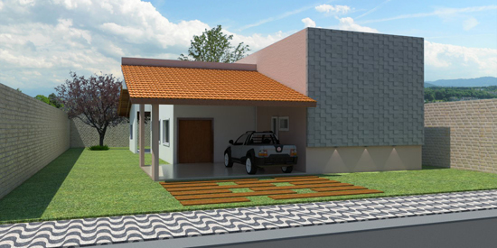 projeto casa 2 quartos 2 suites